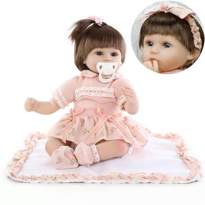 Мягкая виниловая силиконовая кукла Reborn для маленьких девочек, милая кукла 43 см, реалистичные детские куклы