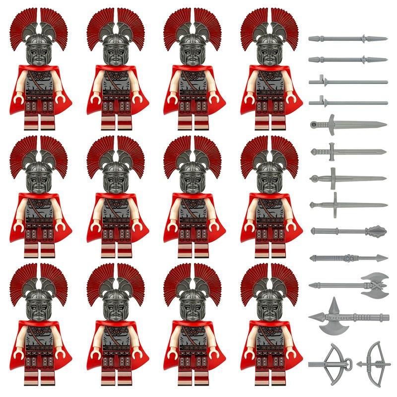 2025 Medieval Knight Roman Soldiers Military Rome Infantry Centurion Set Min Figures Accessories Brick Building Blocks Toy