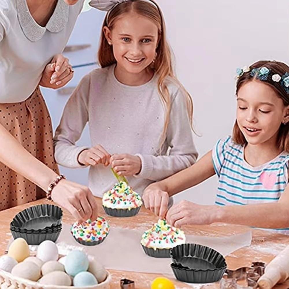 Removable Bottom Egg Tart Pan Non-Stick Cupcake Tin New Quiche Pan Party Baking
