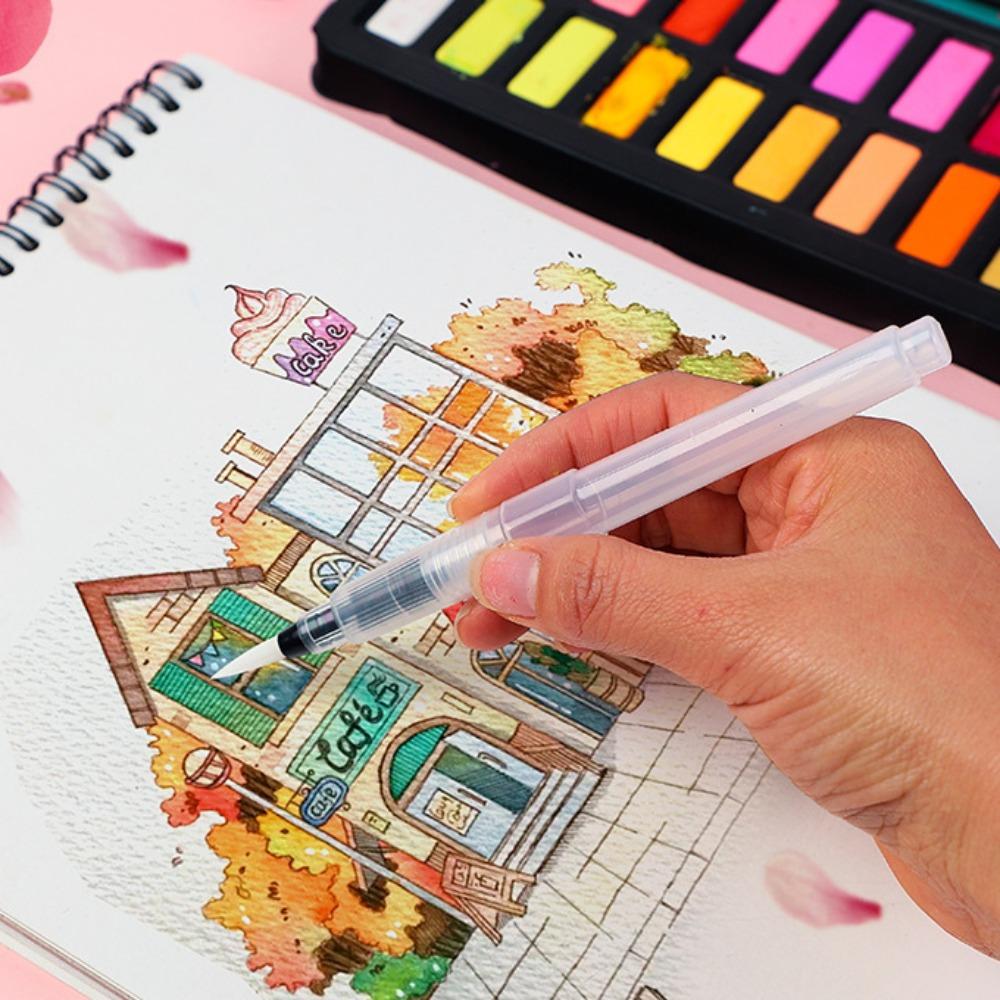 Easy To Use Refillable Paint Brush Water Pen Soft Watercolor Brush Ink Pen Beginners