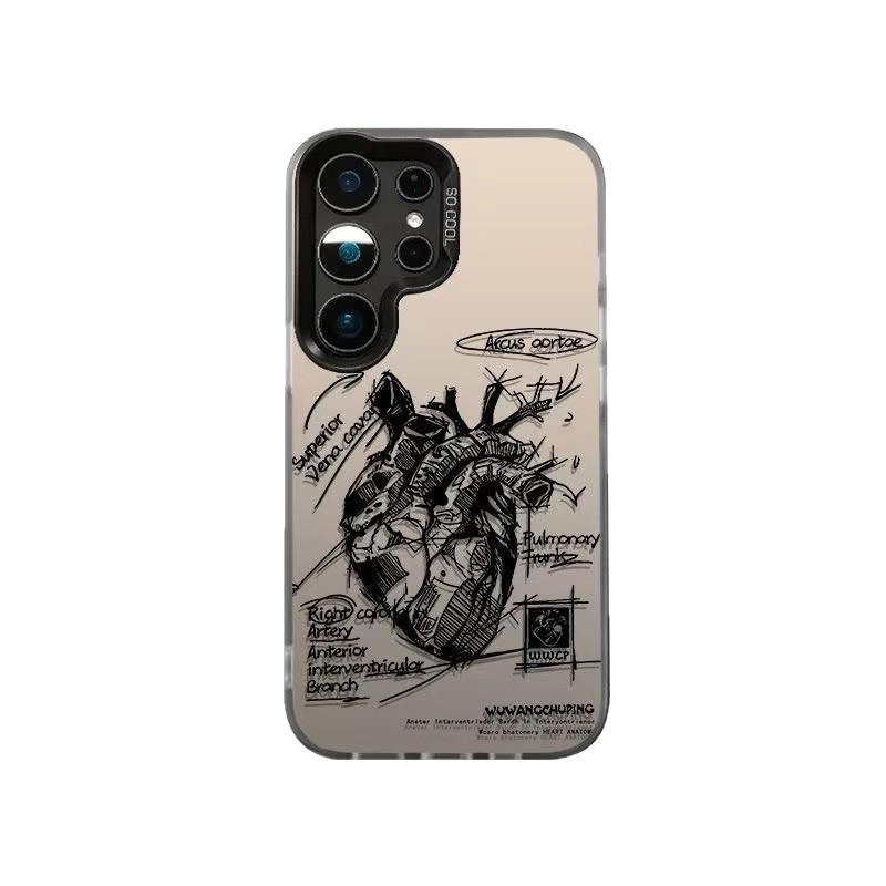 Чехол для телефона "Набросок сердца" для Samsung Galaxy S30 Ultra, S25, S24 и S23