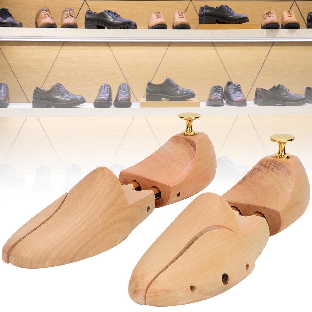 2Pcs Wood Anti Deformation Anti Wrinkle Adjustable Women Men Shoe Tree Keeper(41 42)