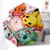 1pc Charmeleon, Pikachu, Eevee & Squirtle Floral Umbrella: Automatic Opening with Foldable Design, Iron Frame for Outdoor Use - Perfect Gift for Fans,