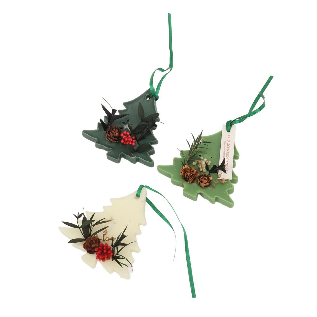 3 шт. Ароматизированное восковое саше для подвешивания в форме рождественской елки, долговечная ароматерапевтическая восковая таблетка с цветочным ароматом для шкафа, гардероба, спальни