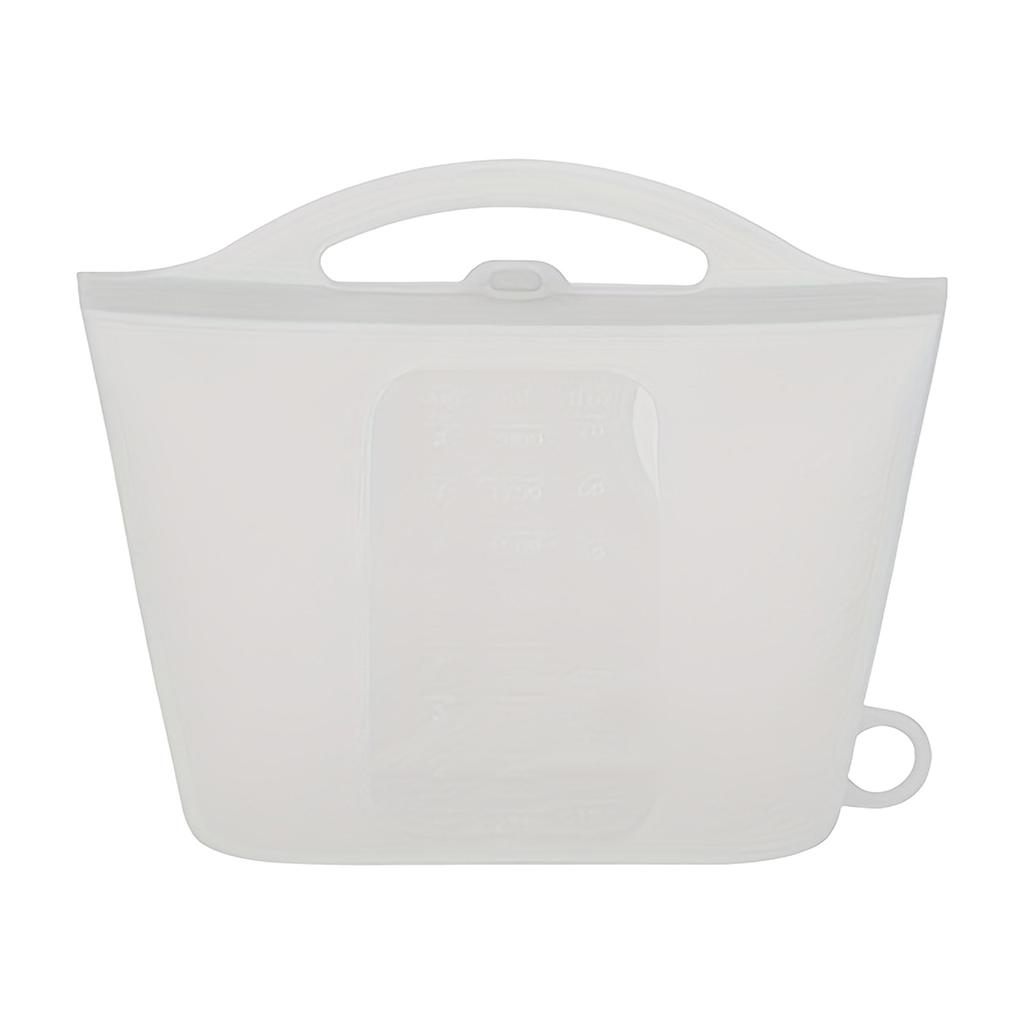 Silicone Food Storage Bag 1200ml Reusable Freezer Safe Sealable Pouch for Kitchen Refrigerator and Microwave Use