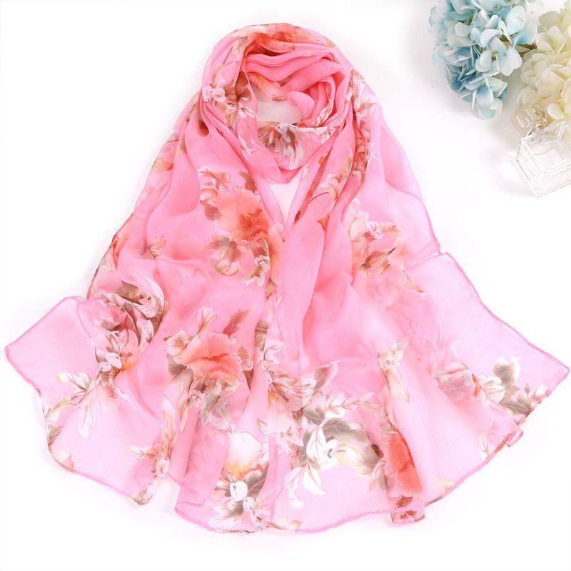 Women's Winter Long Fashion Chiffon Printed Decorative Scarf