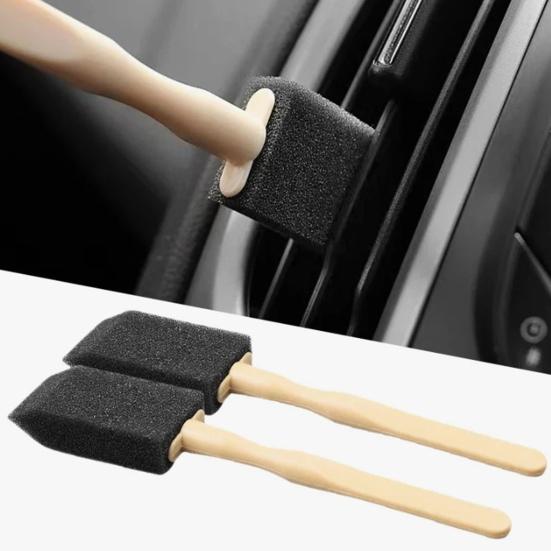 Щетка для чистки вентиляционных отверстий автомобиля, детализирующая щетка из губки без царапин для вентиляционных отверстий и щелей, очиститель стеклоочистителей с ручкой