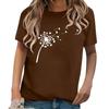 Женская модная повседневная футболка с коротким рукавом и круглым вырезом с принтом