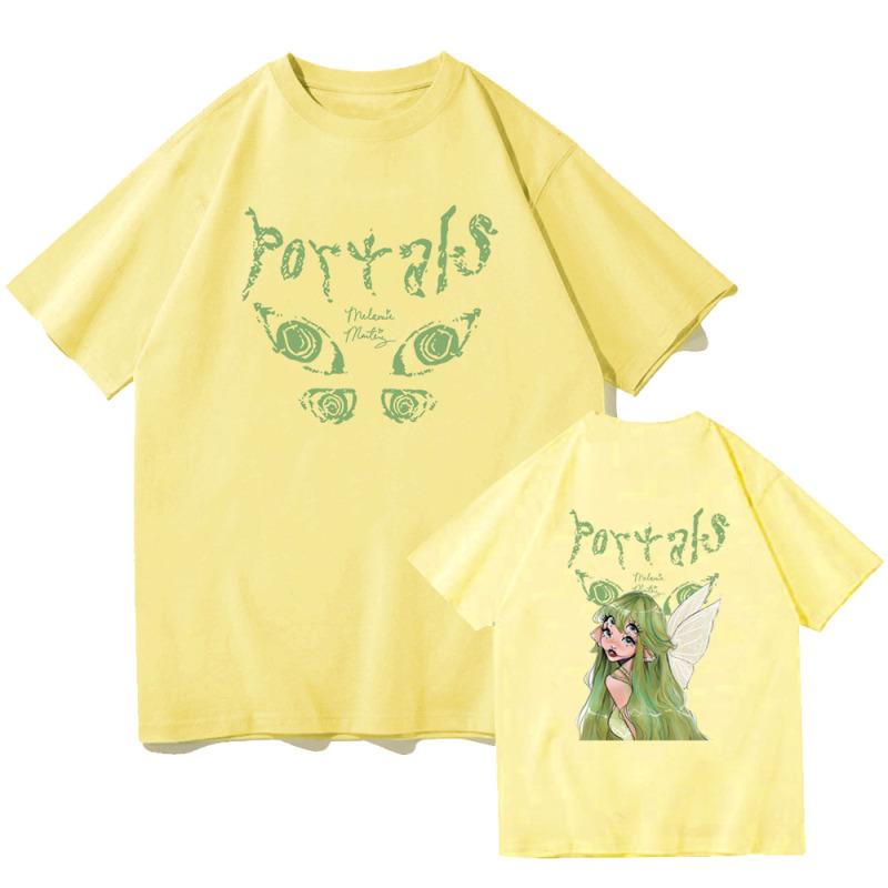 Футболка Melanie Martinez Portals Tour 2023 с круглым вырезом, музыкальная футболка с короткими рукавами, летняя футболка с короткими рукавами, уличная одежда, Harajuku
