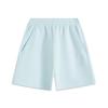 Li Ning Sports Trend Series Solid Color Mid Waist Breathable Versatile Straight Casual Shorts Women Shorts Light-Sky-Blue AKSV178-1