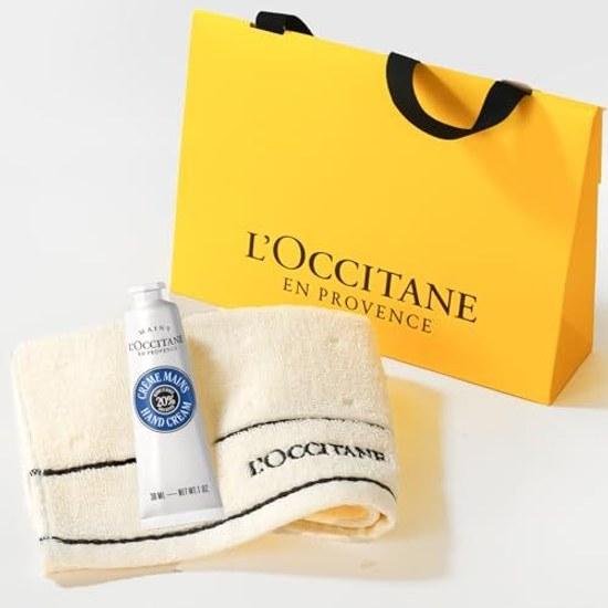 LOCCITANE Karite Успокаивающий крем для рук с маслом ши 30 мл Набор с полотенцем