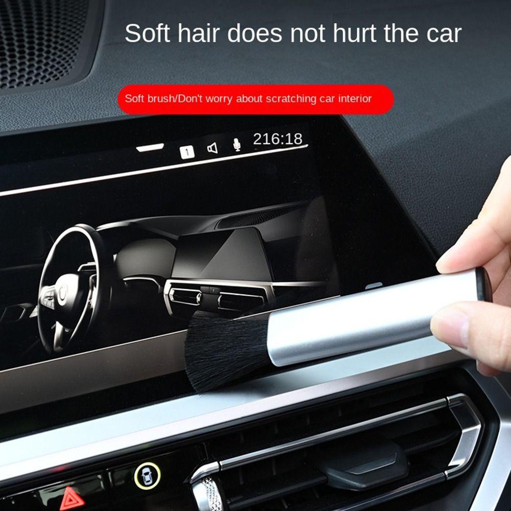Черно-серебристая щетка для чистки компьютера, щетка для вентиляционных отверстий, бытовой пылесос, инструменты для чистки воздуховыпускных отверстий
