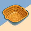 Vegetable Washing Basket Double Layer Drain Quickly Suspend Multifunction Fruit Strainer with Side