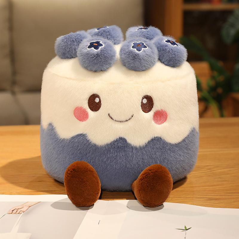 Плюшевые игрушки в виде имитации торта, кукла-десерт, кукла, милый клубничный торт, черничный торт, кукла, детский подарок