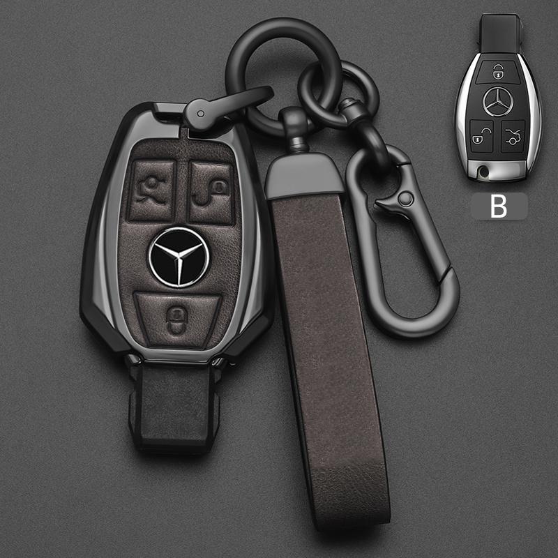 Чехол для автомобильного ключа в стиле сплава, чехол-брелок для Mercedes Benz ABCEG Class C200 C300 E350 W205 E260L GLK A45 AMG BGA аксессуары