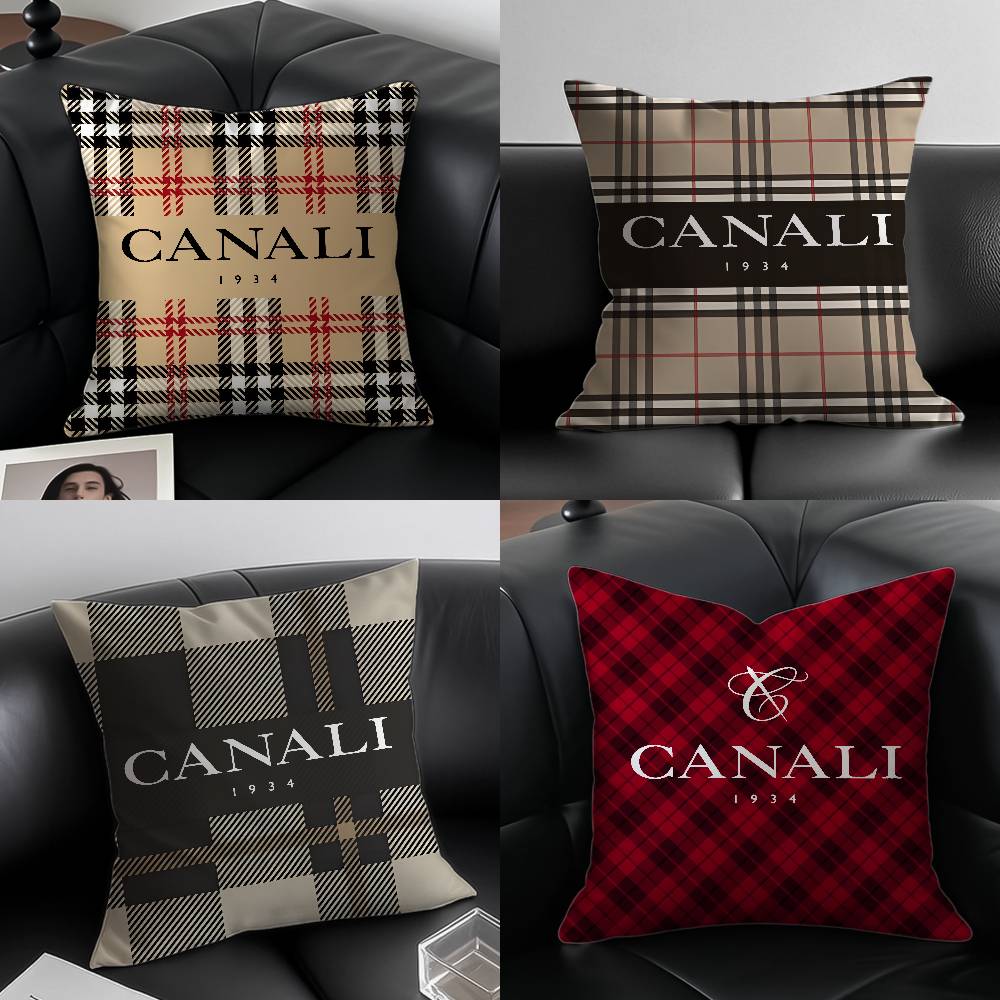 Exquisite ingenious Design Canali-A Pillow Case Anti-dustmite Pillowcase Invisible zipper silky short plush Sofa cushion cover
