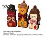 Thanksgiving Table Centerpieces 3Pcs Christmas Wooden Cat Ornaments with Hat and Bow Tie, Decorative 2D Standing Wood Figures Flat Tabletop Figurines,