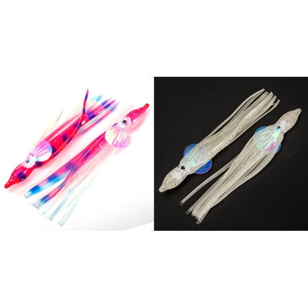 Мягкие приманки для соленой рыбы, светящиеся юбки для джиг-снастей в виде осьминога и кальмара, 5610 см