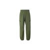 Solid Color Logo Print Lace-Up Loose Cargo Pants Men Bottoms Green 1383782-390