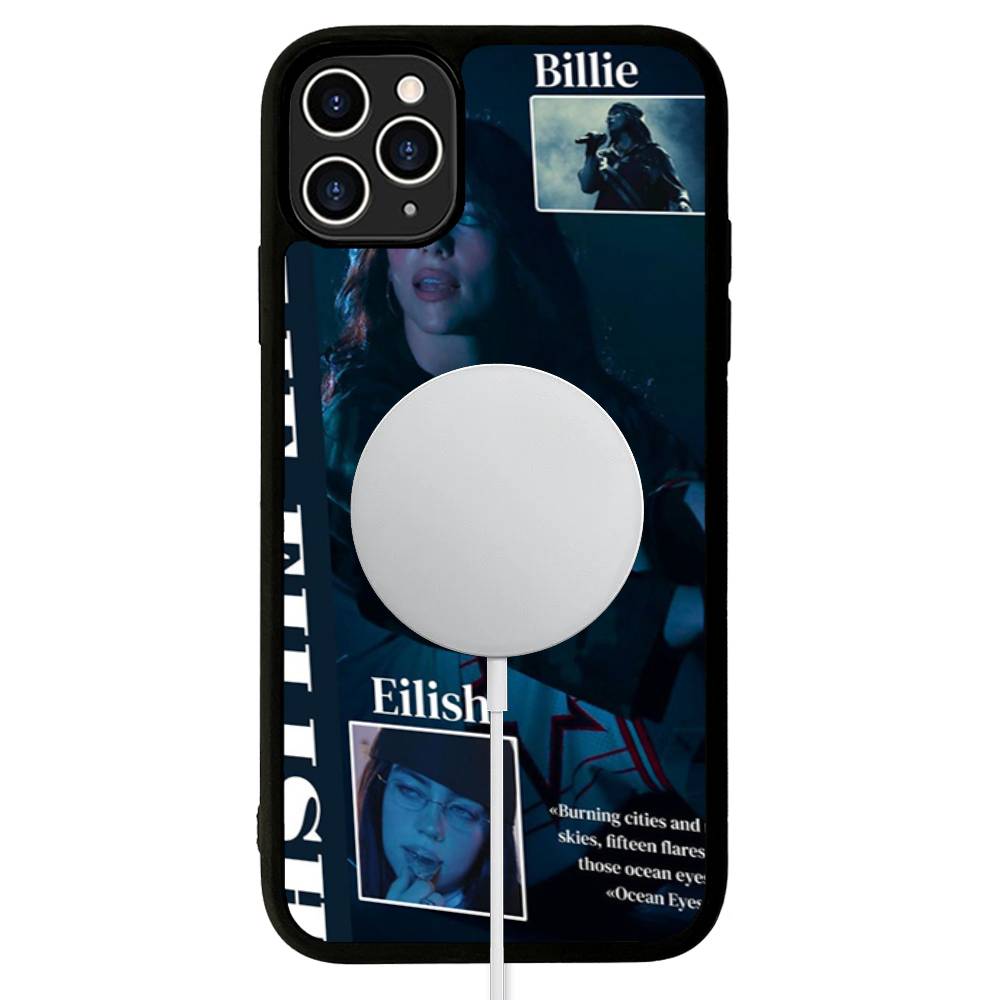 Магнитный чехол Pop E-Eilish Star B-billie для iPhone 17 16 14 13 12 11 15 Pro Max Plus Беспроводная зарядка Чехол для телефона