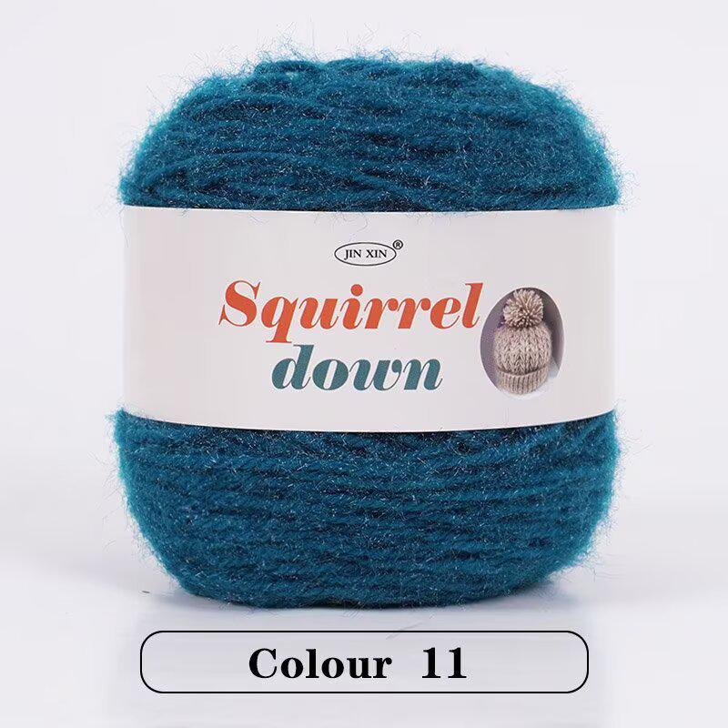 SquirrelWool 150 г Пледовое одеяло ручной вязки из меха белки с дизайном в виде букета роз