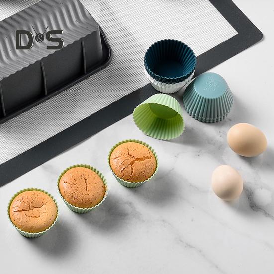 24 шт. силиконовые формы для торта гибкие легко моющиеся Morandi Colors многофункциональные формы для выпечки кексов вафель пудингов кексов с антипригарным покрытием без бисфенола А