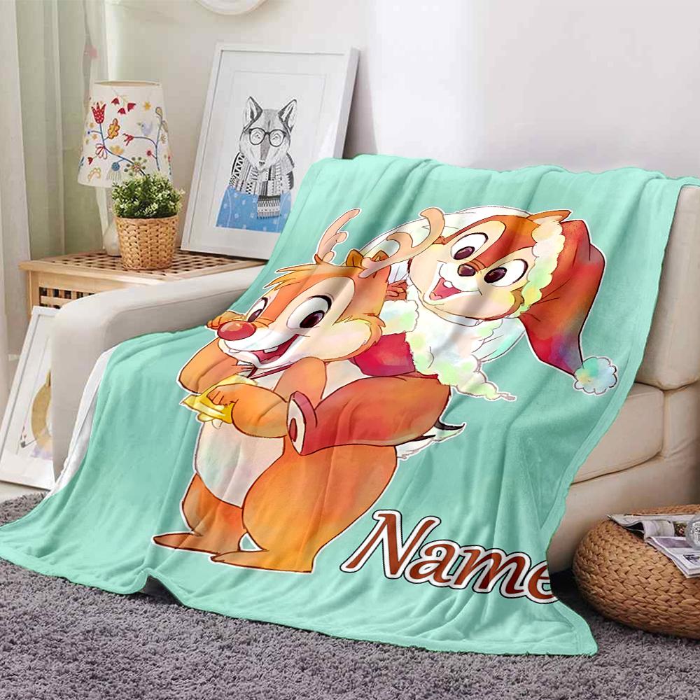 Custom Name "Adventurous Forest Friends" blanket for Couch & Bed, Plush Cozy Fuzzy Blanket Super Soft & Warm Blankets for Fall and Winter. 0908424