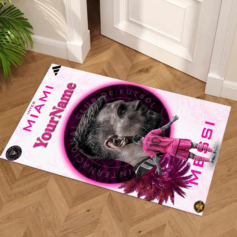 Messi Personalized Name Area Rug Suitable for Living Rooms Decorate room Outdoor Bedrooms Anti-slip Rug Decorate Offices Spiritual Gift