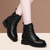 Women's Martin Boots Plus Velvet Mid-heel Autumn and Winter Shoes Women's Cotton Shoes Thick Heels Thick Soles British Style Short Boots