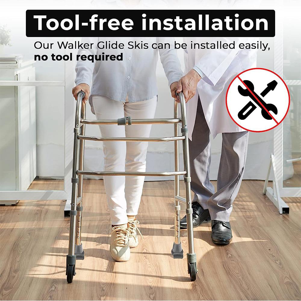 Запасные накладки для скольжения лыж для ходунков, сверхпрочные аксессуары для поддержки ходьбы