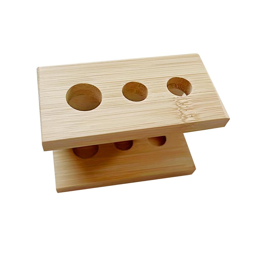 Heads Holder Accessories Wood Counter Organizer Rack for Countertop