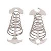 2Pcs Anti Trip Deck Tie Down Anchor Fish Bone Shape Wind Rope Tightener Tensioner with Spring for Outdoor Camping