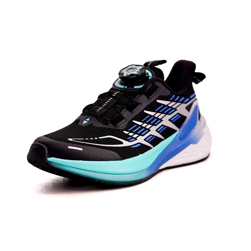 Anta Kids Hailang 3.0 Fashion Sports Non-Slip Wear-Resistant Support Low-Top Running Shoes Kids Running Shoes Black Silver Medium-Blue 312515528R-1