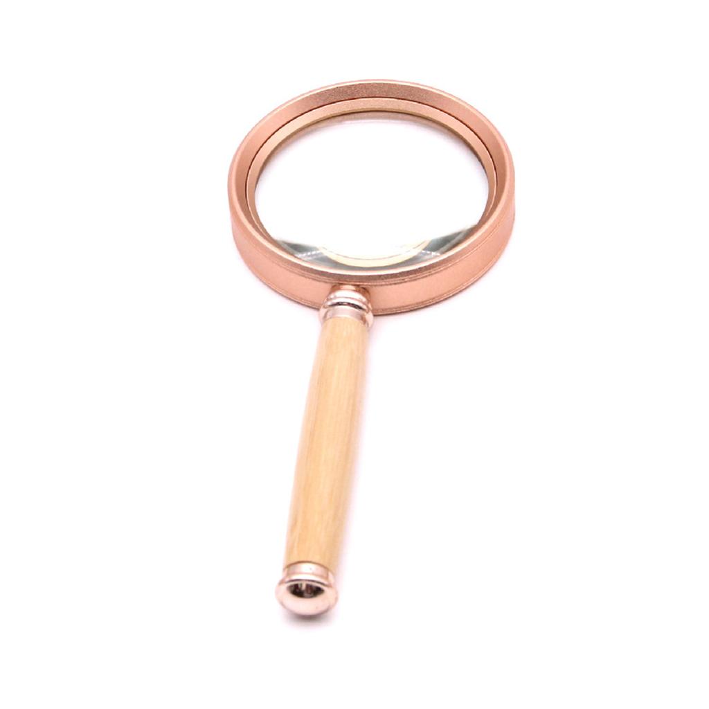 Magnifying Glass 10X 15X 20X Loupes Magnifying Lens Bamboo Handle Magnifier Handheld Multifunction Magnifier for Reading