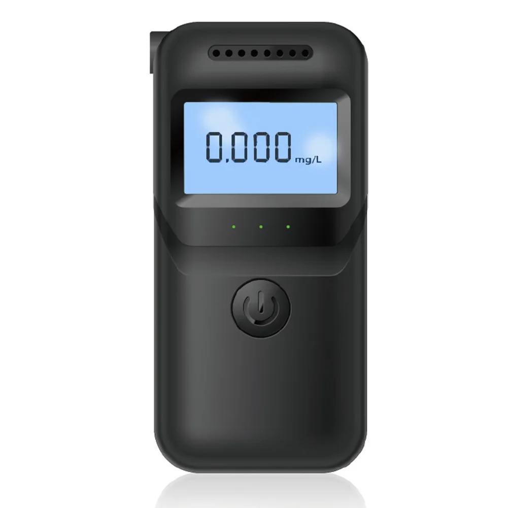 Digital Portable Breathalyzer with 5 Mouthpieces LCD Display Handheld Alcohol Analyzer Drunk Driving Analyzer for Home Party Use