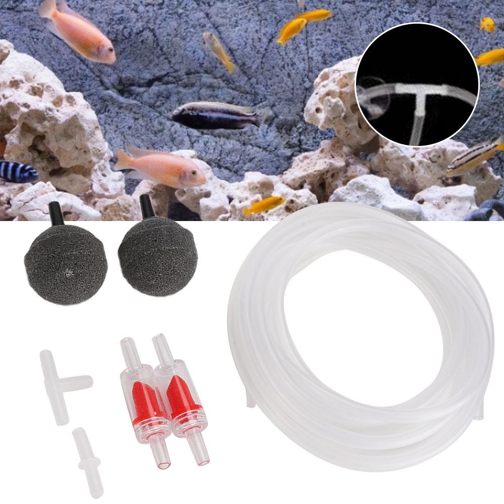 Аксессуары для аквариумного воздушного насоса Присоска Обратный клапан Воздушный камень Комплект из трех шлангов