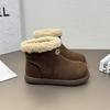 Женские угги из овечьей шерсти, короткие ботинки Birkenstock, зима 2025, новые нескользящие хлопковые ботинки, бархатные теплые хлопковые туфли
