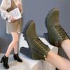 2025Women High Heel Ankle Boots Autumn Winter Booties Woman Fashion New Lady Shoes Brown Black Short Boot Female Botas De Mujer