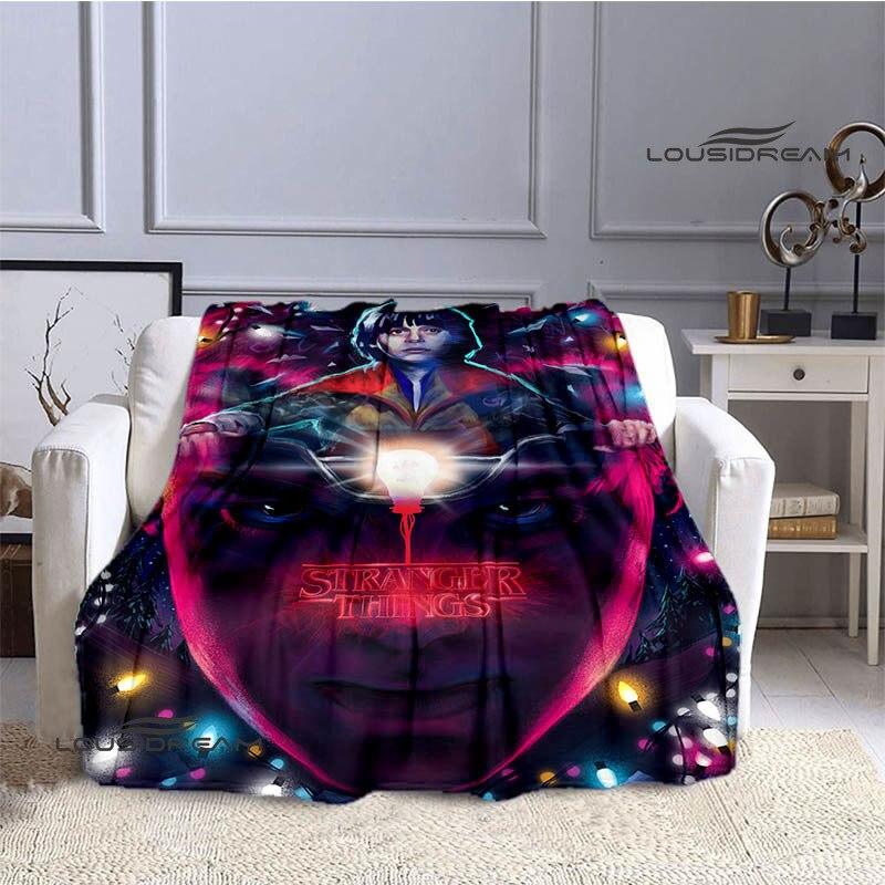 Плед 'Очень странные дела' Классический принт Тонкий плед Фланель Мягкий и удобный Домашний Плед для путешествий Подарок на день рождения Плед для кровати