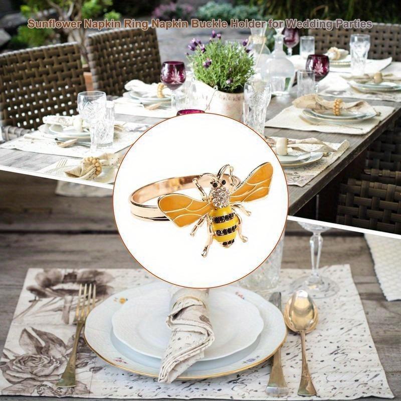 1 шт элегантные кольца для салфеток медоносная пчела стрекоза пряжка для салфеток держатели для салфеток украшение стола кольца для салфеток