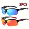 2 шт. Спортивные очки для велоспорта на открытом воздухе, рыбалки, вождения, фотографии, модные очки