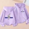 Kids Long Sleeves Cardigan Sweatshirt Girl Boy 3-12Years Hoodie Zipper Style Cute Tiger Sports Casual Fashion Loose Coat Clothes