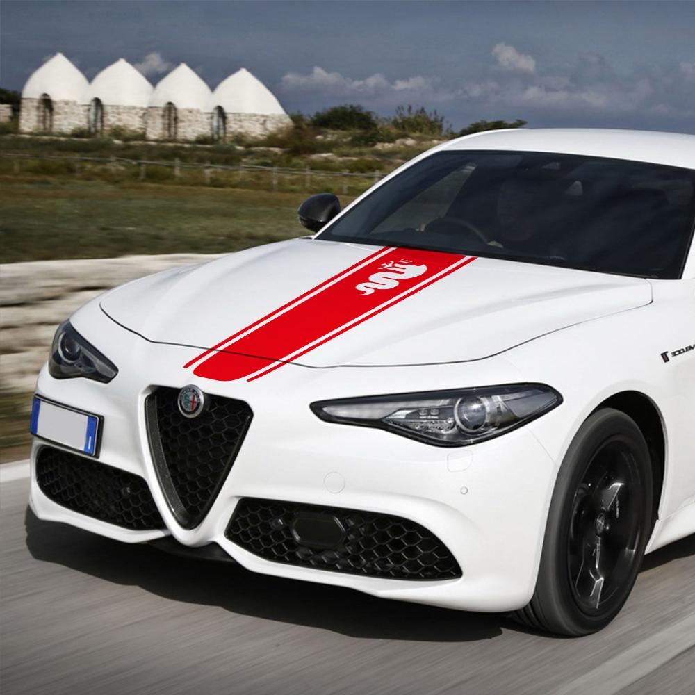 Виниловые наклейки на капот автомобиля Для Alfa Romeo Giulia Giulietta 159 156 MITO Stelvio 147 Sportiva Duetto GT Автоаксессуары