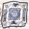 Весенне-летняя повседневная косынка 70*70 см квадратный шарф дышащий искусственный шелк хиджаб женская модная шаль с принтом