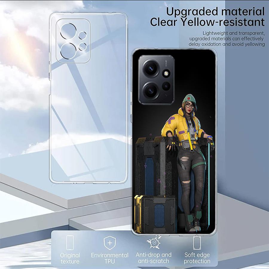 Valorant Killjoy Phone Case For Redmi Note 14 15 Pro 5G 13 12 Pro Plus 11 11T 11E 11S 10 Pro 10S 9 9S Cover Cell Clear TPU Capa