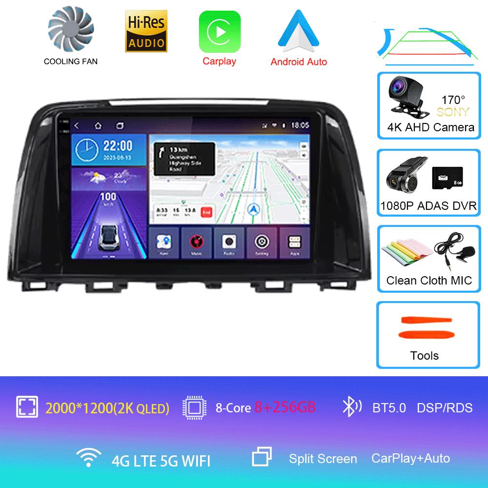 Для Mazda 6 GJ Atenza 2012 2013 2014 2015 2016 2017 Android 14 Carplay Auto Автомобильный мультимедиа Все-в-одном Автомобильный радиоприемник видеоплеер GPS