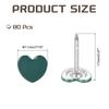80Pcs Upholstery Tacks Metal Heart-shaped Thumb Tacks Upholstery Nails for Furniture Wall Decorative  DIY Project Home Decor