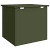 Garden Storage Cushion Box Steel 55 x 50.5 x 50 cm Olive Green