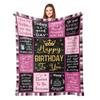 80th birthday gift blanket print soft and comfortable flannel blanket for sofa bed living room