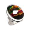 Ammolite Gemstone 925 Sterling Silver Jewelry Ring Size 10